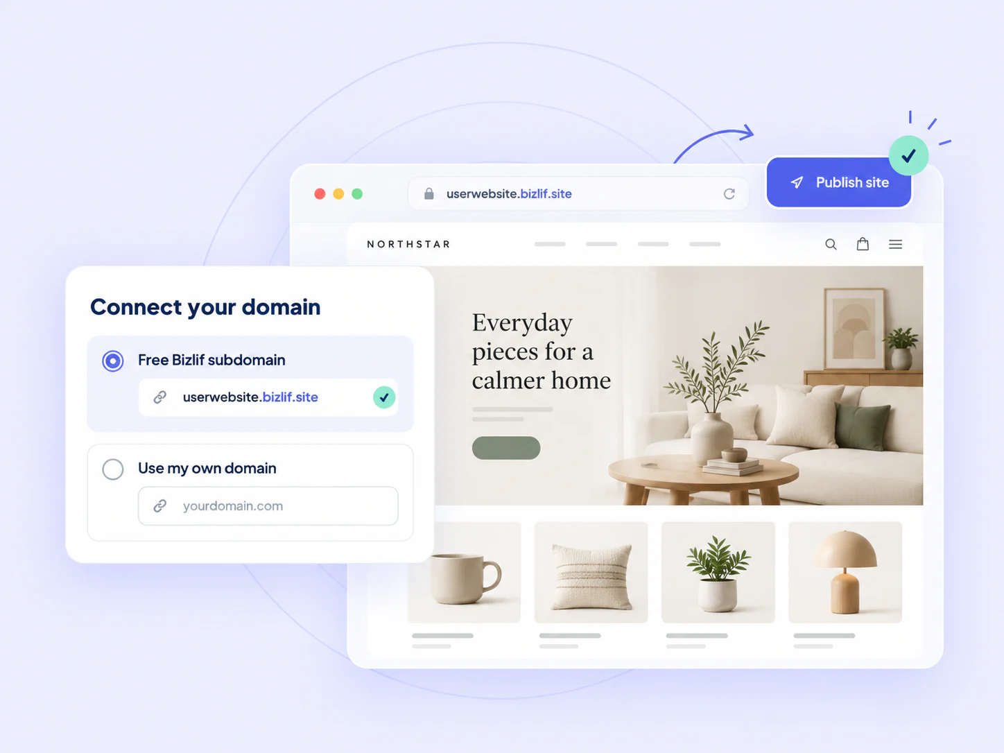 Connect your own domain and publish